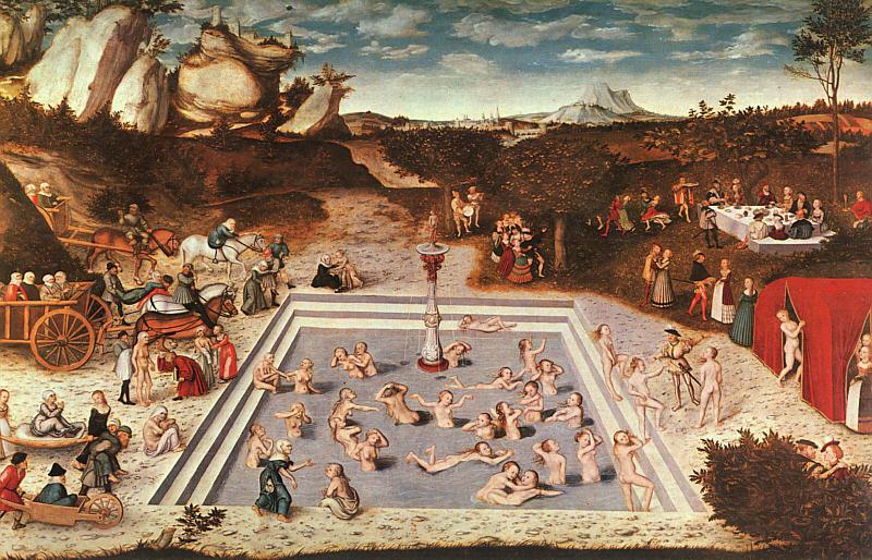 Lucas  Cranach The Fountain of Youth Sweden oil painting art